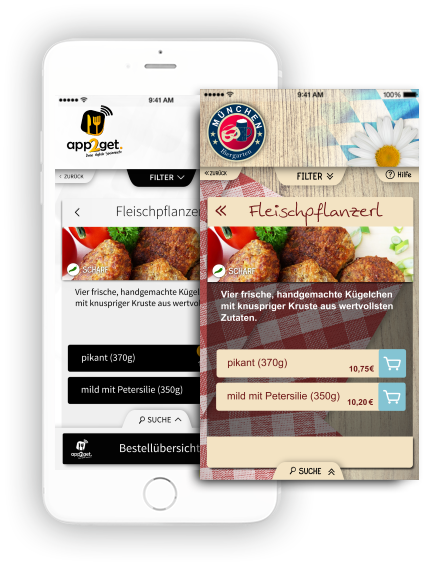 app2get - Digitale Speisekarte