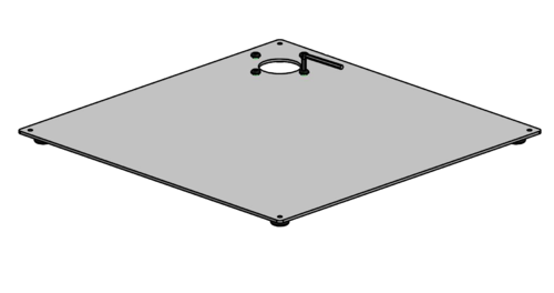 SpacePole - Bodenplatte 400 x 400 mm